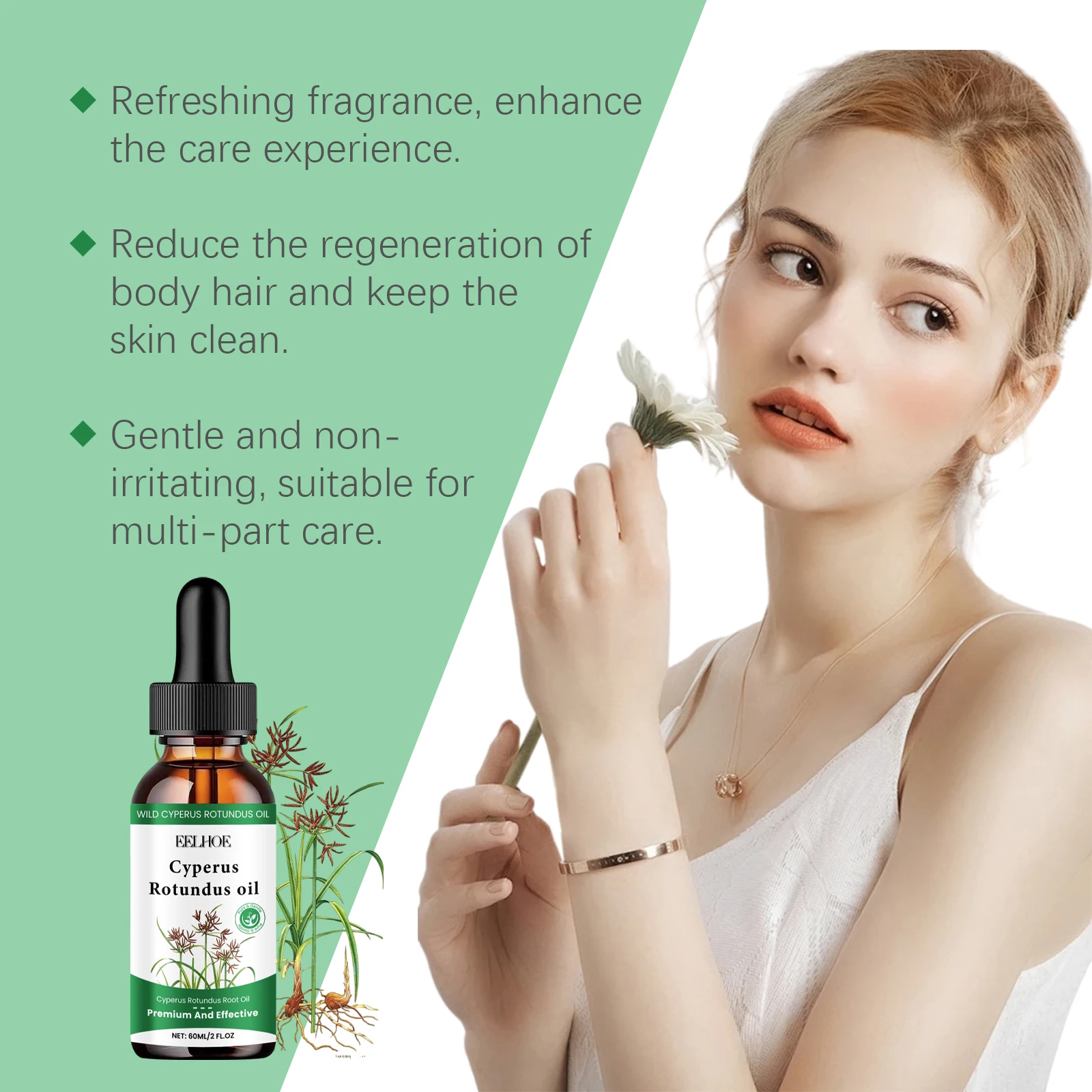 Эфирное масло Cyperus Rotundus, успокаивающее растительное масло против покраснений, уменьшающее раздражение, увлажняющее масло для тела, уход за гладкими волосами (art.: 3920cc13fe982) - 3920cc13fe982