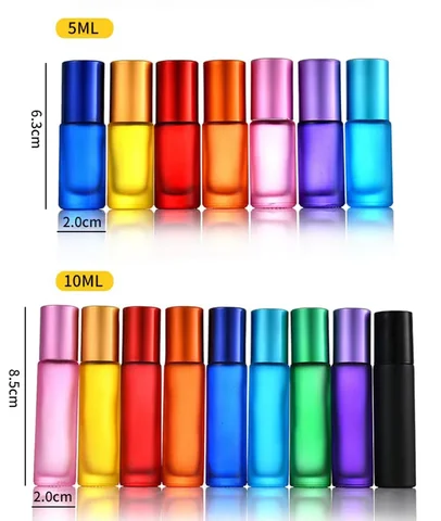 Многоразовые стеклянные роликовые флаконы для эфирного масла 5 мл/10 мл