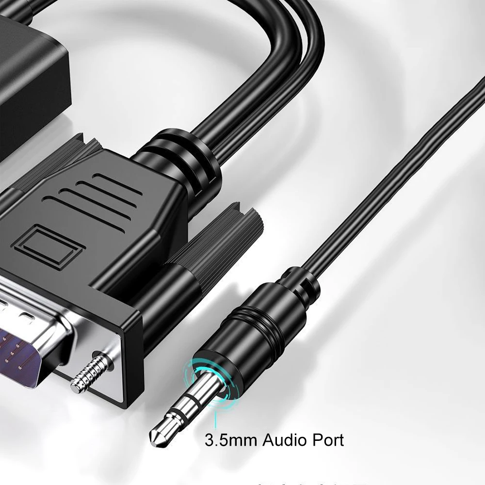 Адаптер-переходник с VGA на HDMI 1080P Full HD аудиовыходом