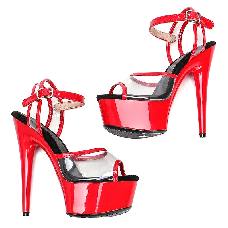 Leecabe 15CM/6Inch Women's Platform Sandals  party High Heels Shoes Pole Dancing Shoes