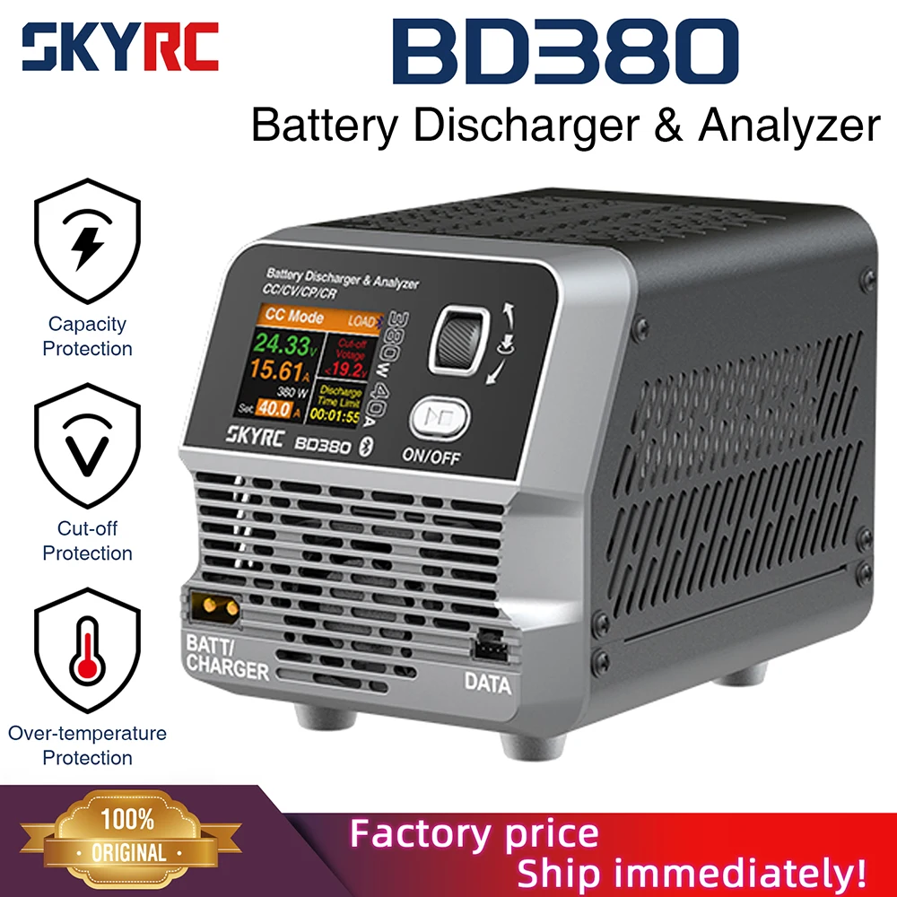 Фото Анализатор разрядки аккумулятора SkyRC BD380, 380 Вт, 40 А, 30 В, четыре режима CC/CP/CR/CV №1