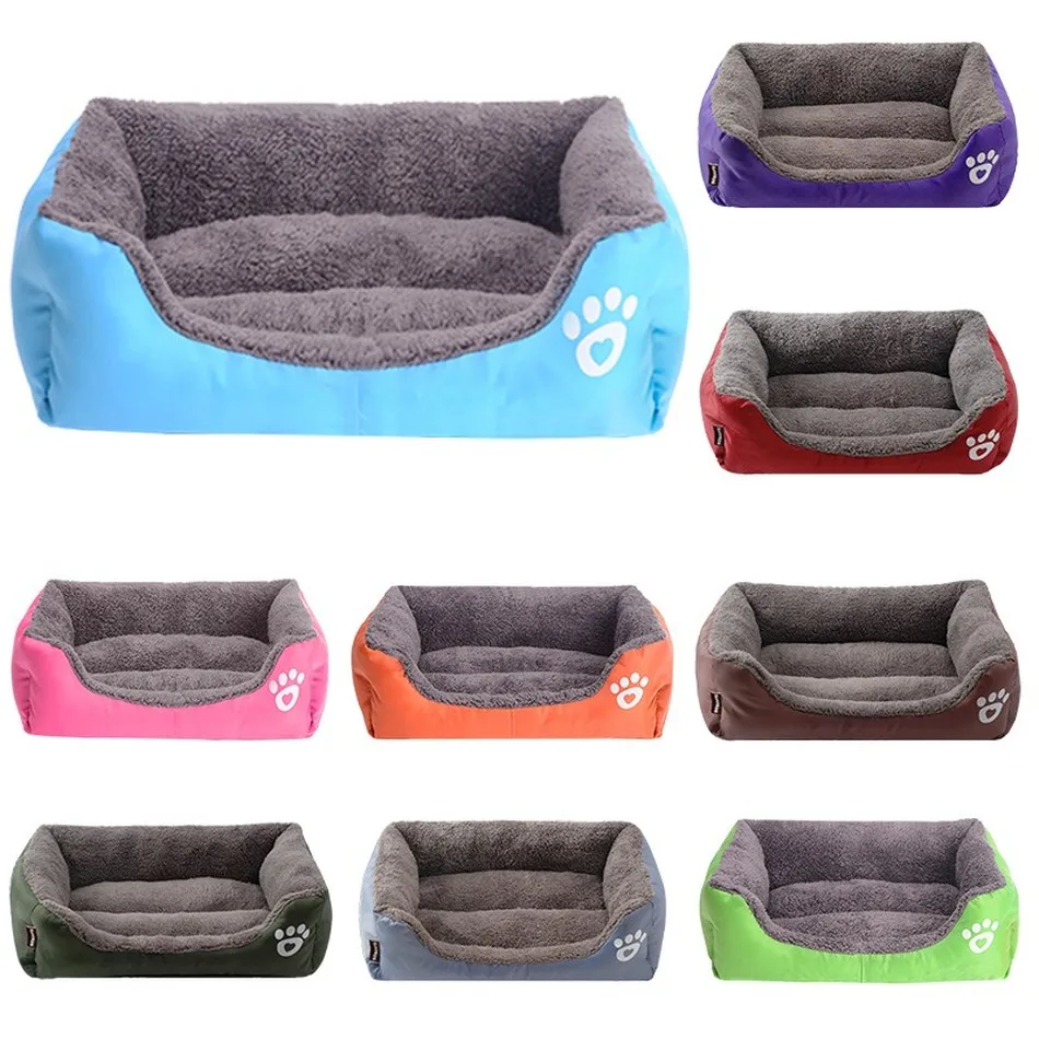 

(S-3XL) Large Pet Cat Dog Bed 8Colors Warm Cozy Dog House Soft Fleece Nest Dog Baskets Mat Autumn Winter Waterproof Kennel #1