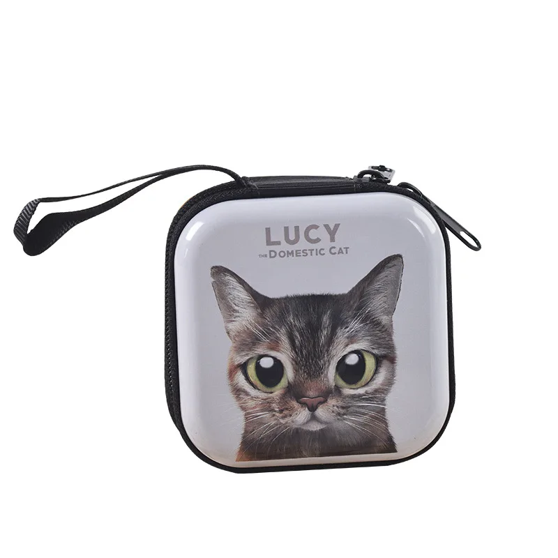 

Square Cartoon Mini Bag Storage Zero Wallet Tinplate Fashion cat Coin Purse Porte Monnaie Femme Pochette Cute Wallet Little Bag