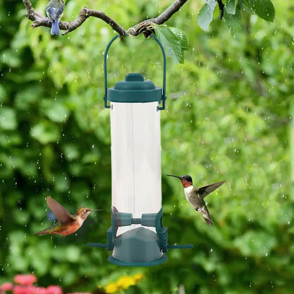 

Outdoor Bird Feeder Food Dispenser Outdoor Hanging Multiple Holes For Flying Animal Automatic Feeders Foot Feeding Tools L0L9