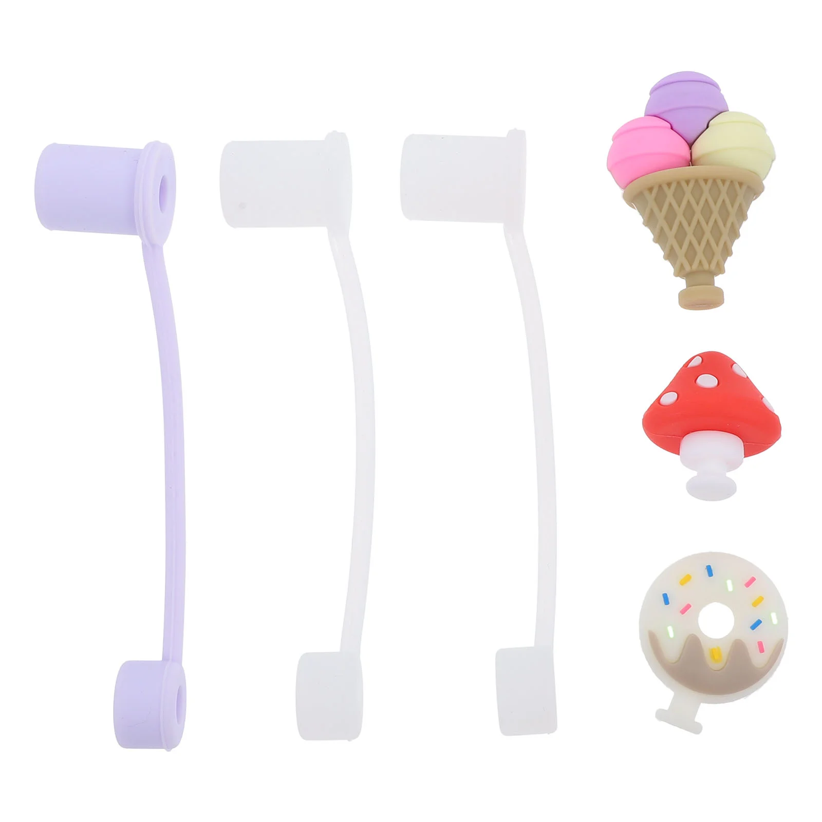 

Straw Cover Covers Caps Drinking Cap Cartoon Tip Silicone Reusable Hole Protector Tips Lids Plugs Protectors Insert Cute