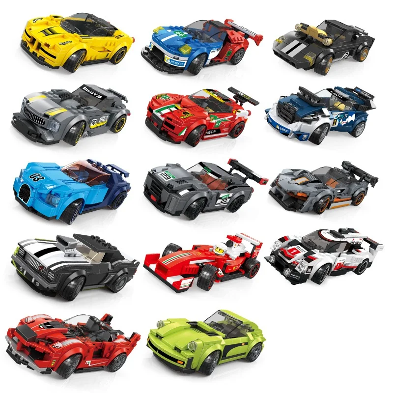 

Wange Blocks Super Race Car Building Bricks Famous Vehicle Racing Educational Toy Boy Gifts Birthday Kids Present Christmas