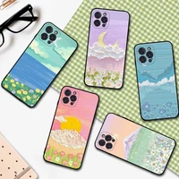 yndfcnb art oil painting phone case for iphone 11 12 13 mini pro max 8 7 6 6s plus x 5 se 2020 xr xs funda case