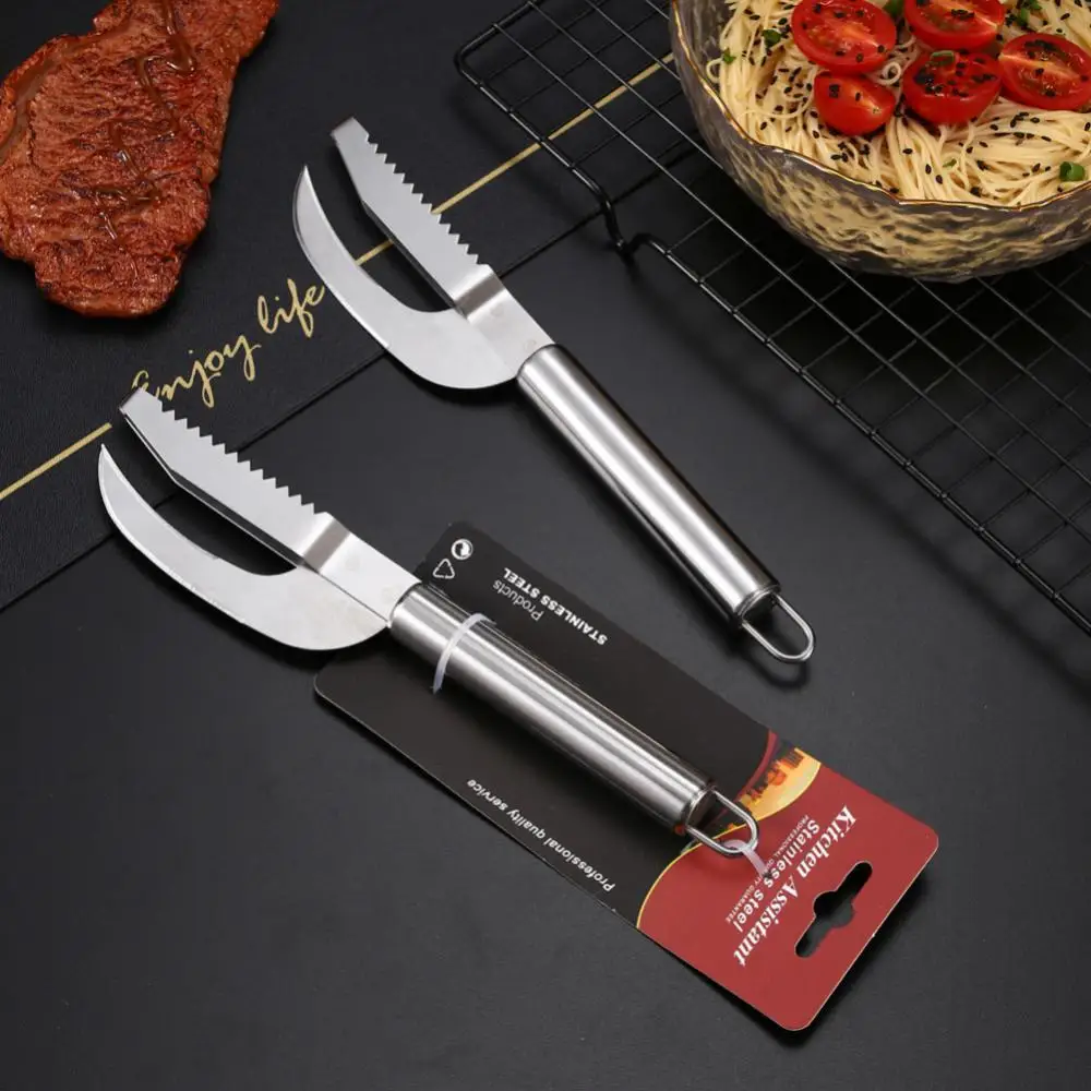 

Stainless Steel Fish Belly Knife Removal Fish Scale Scraping And Fish Killing Tool Kitchen Household Fish Belly Poultry Knife