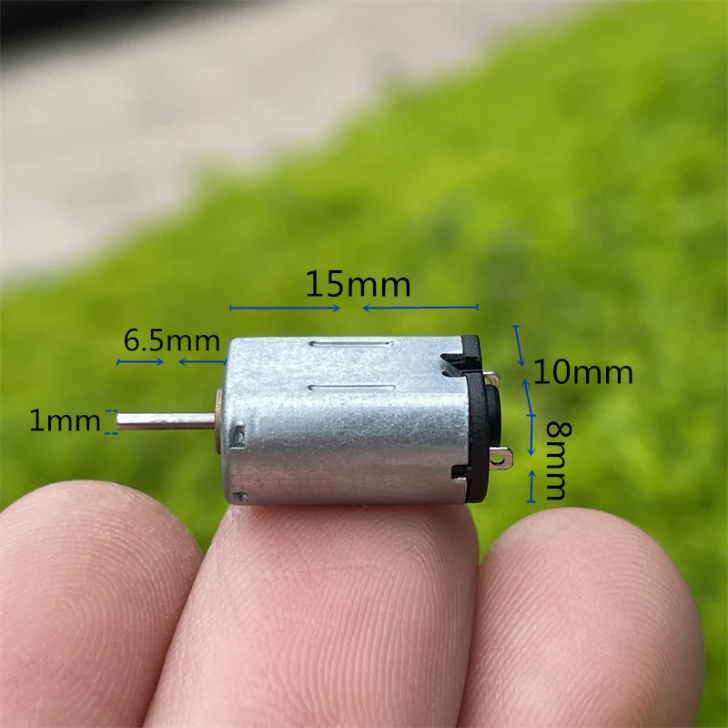 

FF-M20 Small Mini 10mm*8mm Electric Motor DC 1.5V 3V 3.7V 31200RPM High Speed Precious Metal Brush Micro Motor DIY RC Toy Model