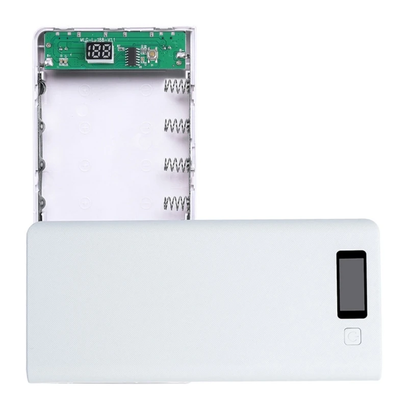 

8x 18650 Batteries DIY Power- Bank Box Holder for CASE Dual USB Charger for w/ L