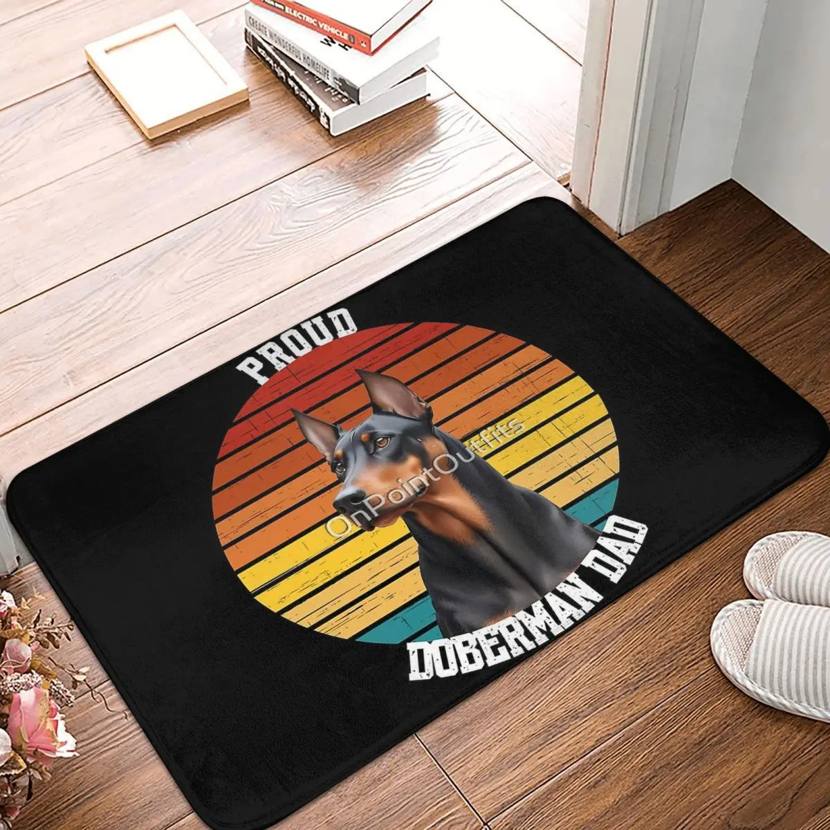 

Коврик Proud Doberman Dad, напольные коврики из полиэстера, праздничные подарки, праздничные подарки, коврики на заказ