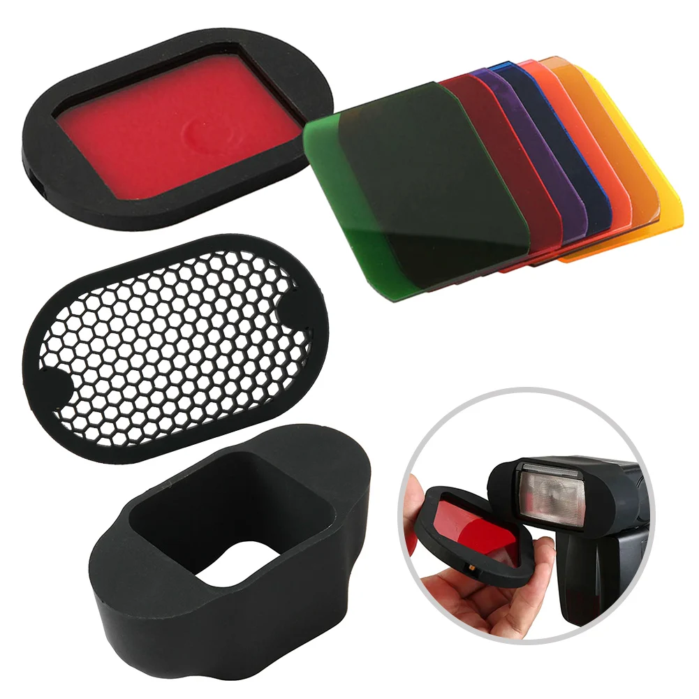 Комплект сотовой сетки для вспышки Speedlight с магнитными гелевыми фильтрами