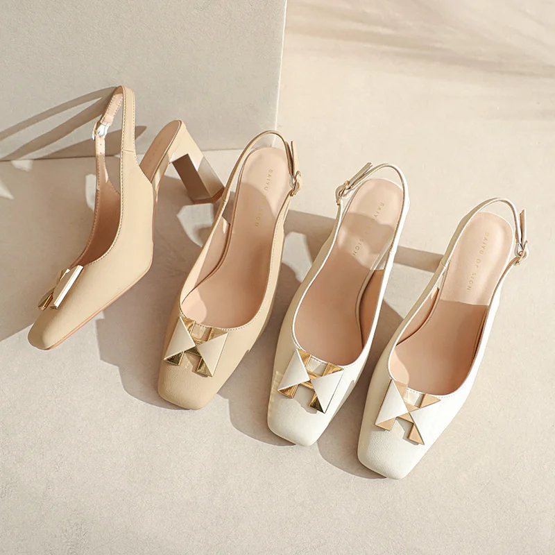 

Туфли-лодочки женские на высоком квадратном каблуке, брендовые дизайнерские Роскошные туфли из мягкой искусственной кожи, с квадратным носком, с металлической пряжкой, цвет золото