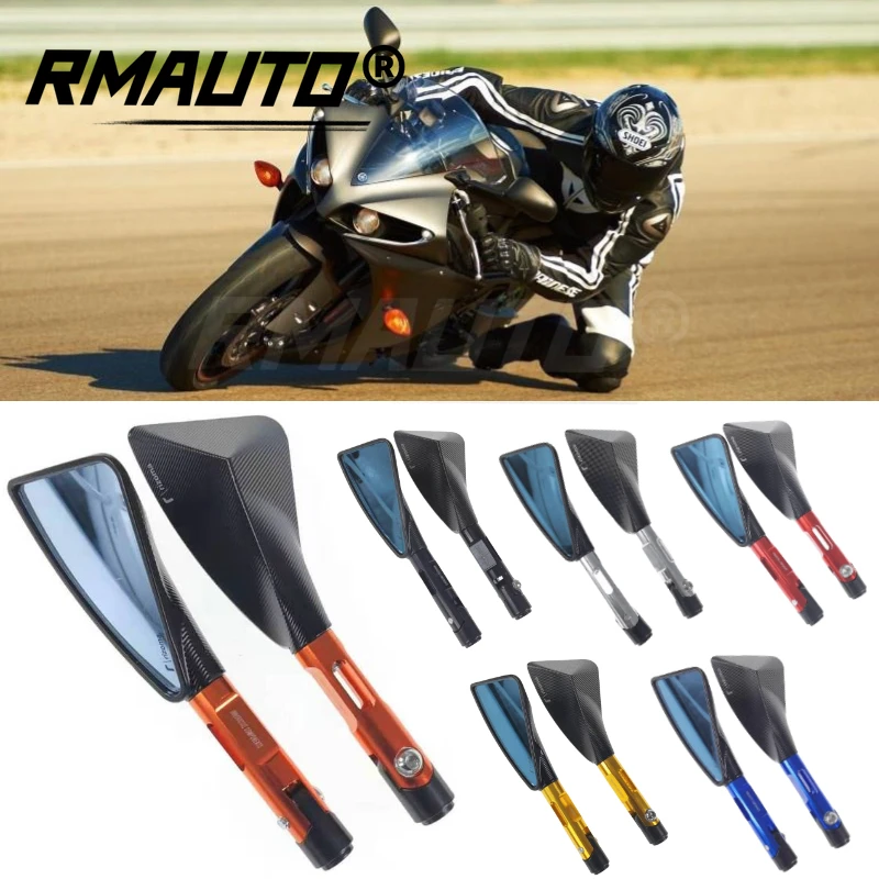 

2Pcs CNC Universal Motorcycle Rear View Mirror Side Mirror Sport Racing Style for Yamaha Kawasaki Suzuki Motorcycle Accessories