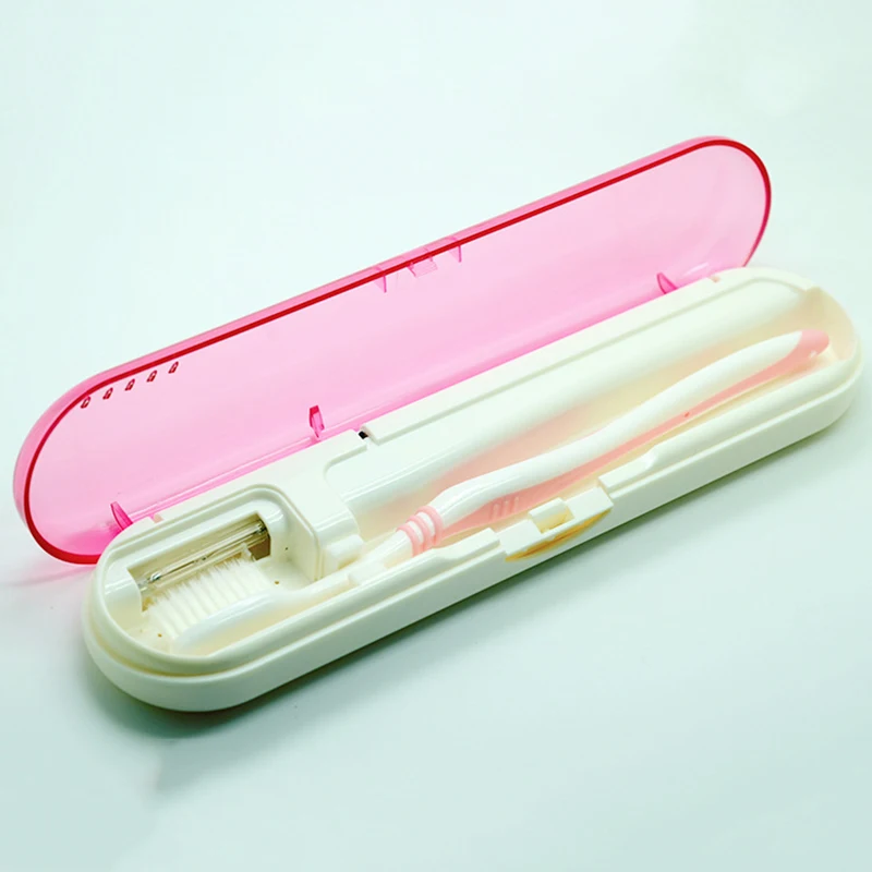 Toothbrush Sanitizer UV  Cleaner Box Portable 1 Person Disinfect Ultraviolet Battery Toothbrush Cleaning Organizer Case Holder