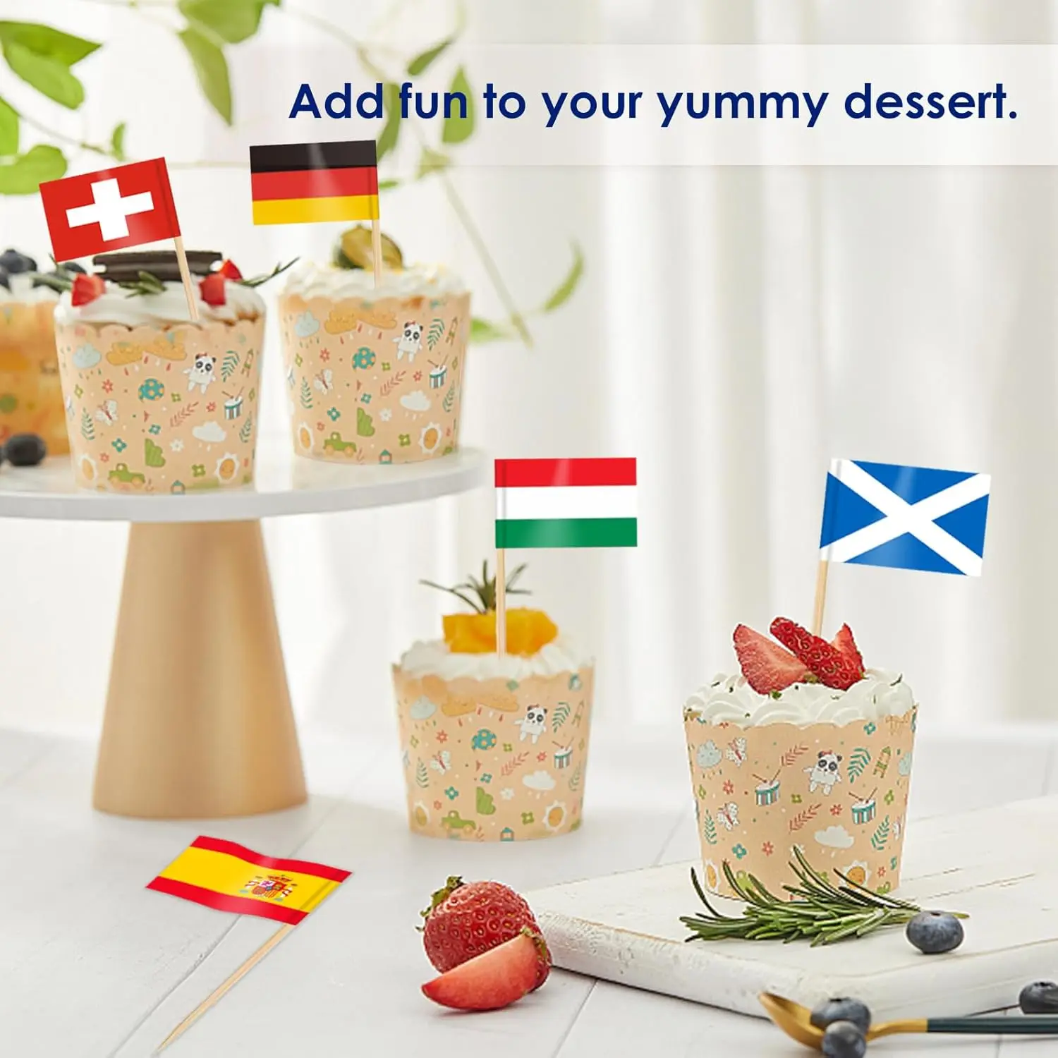 100 шт. 10 флажеров для зубочисток мини-флаг топперы кексов флаги разных стран выбор