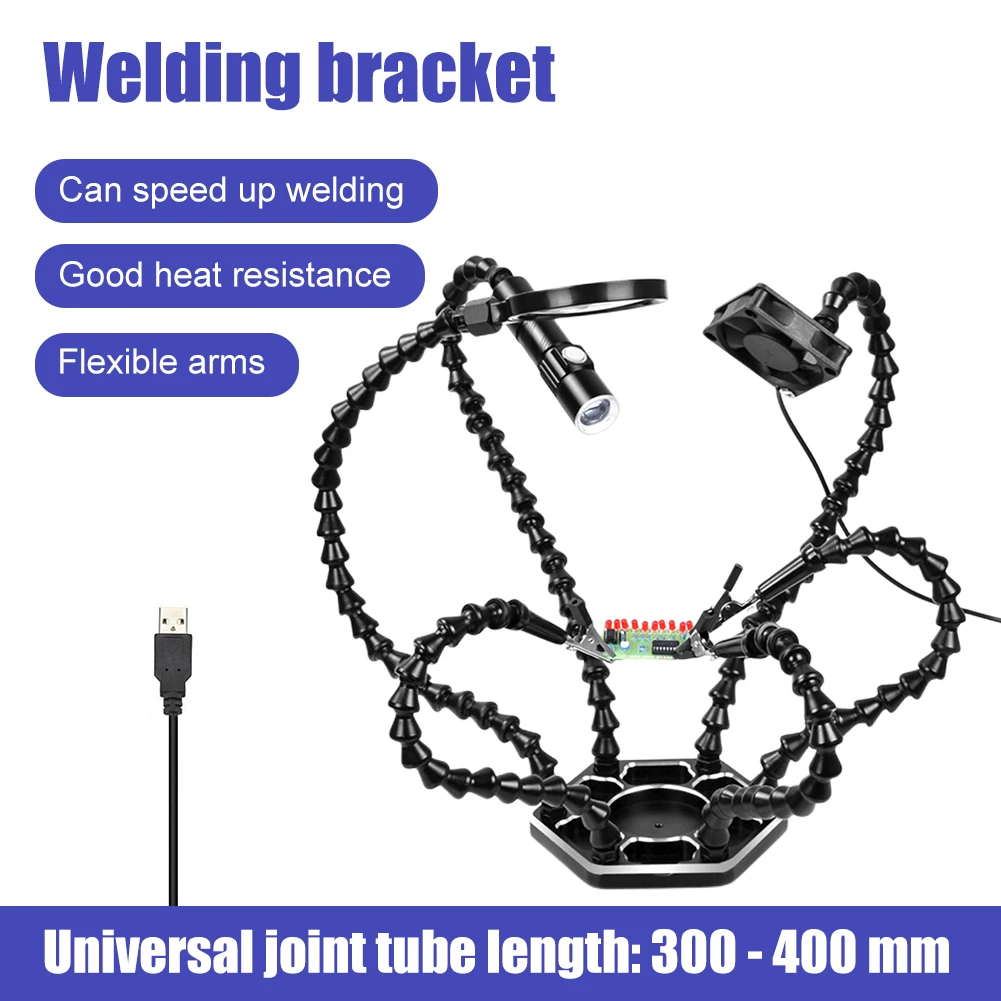 

Helping Hands Soldering Circuit Board Holder 6 Flexible Arms Helping Hands Soldering Clamp for Soldering/Electronic Repair