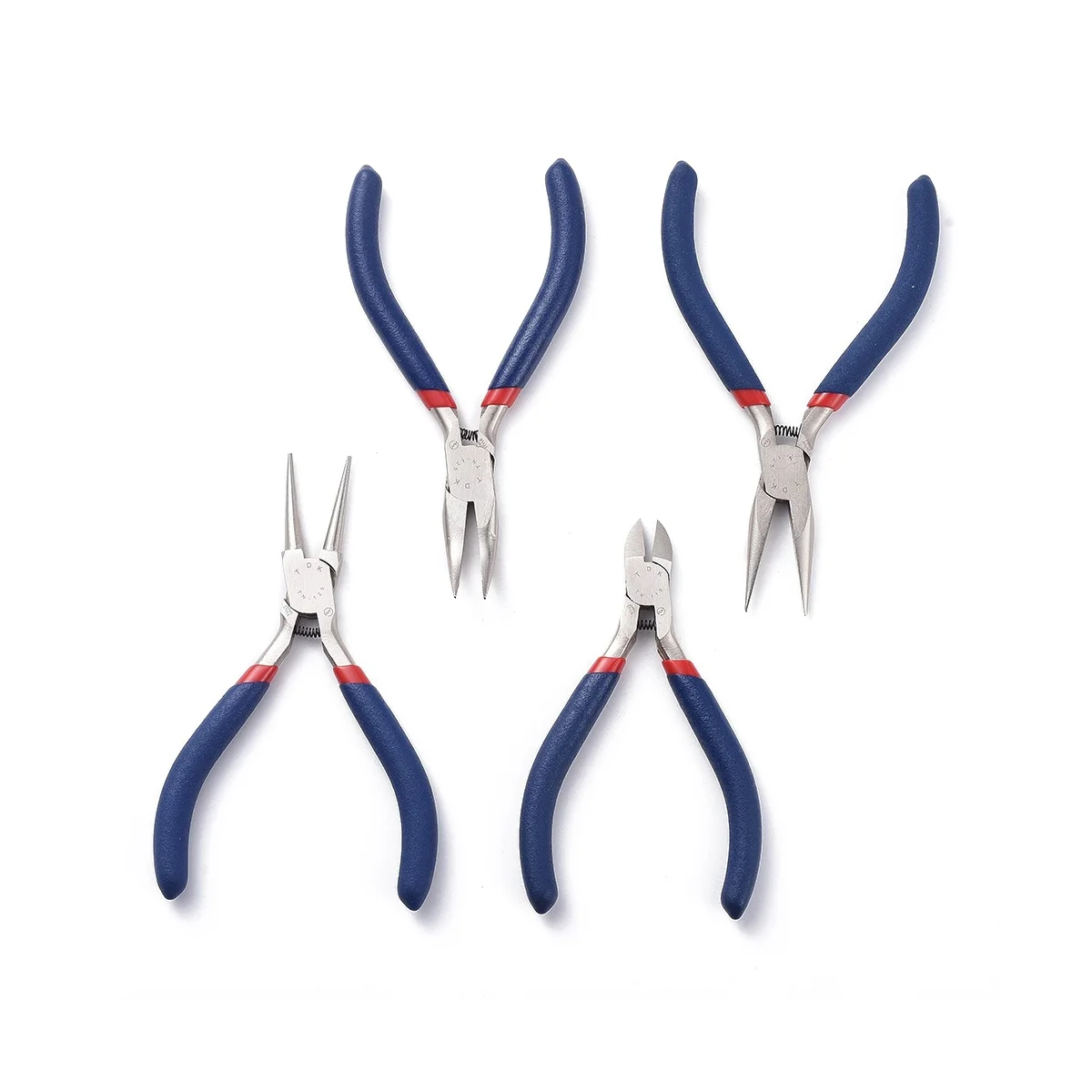 

1Set 4Pcs Jewelry Pliers Sets Carbon Steel Side Cutting Round/Bent/Long Chain Nose Pliers DIY Making Jewelry Tool