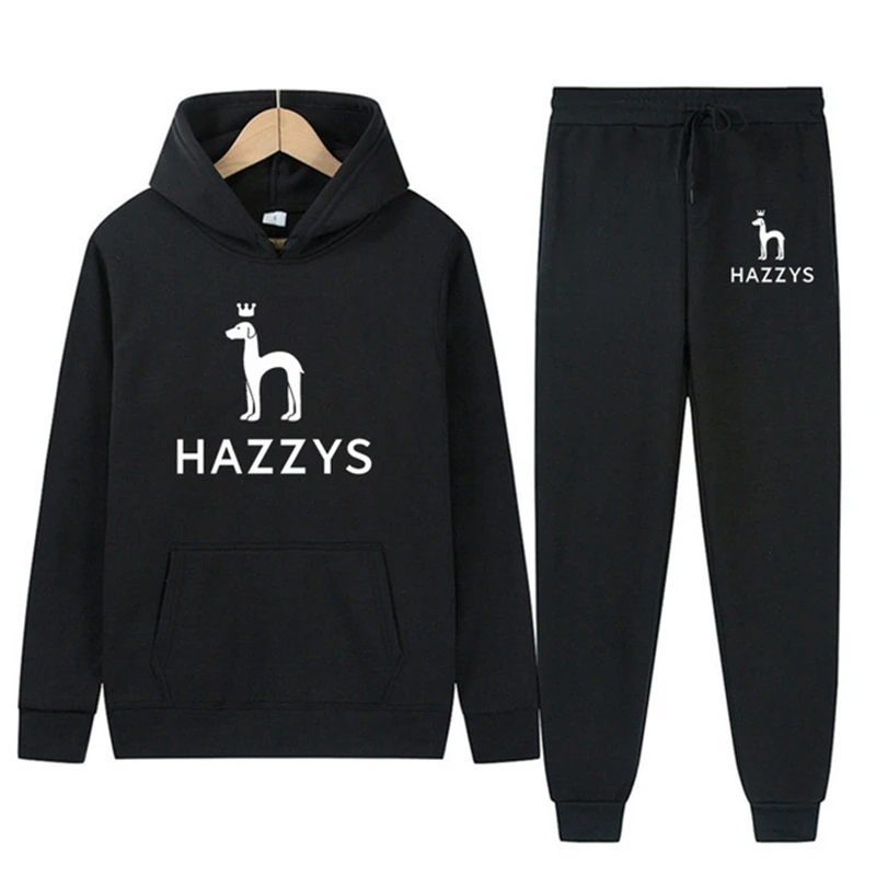 

2023 autumnand winter new European and American hazzys two-piece sweater + casual pants sports breathable suit for men and women