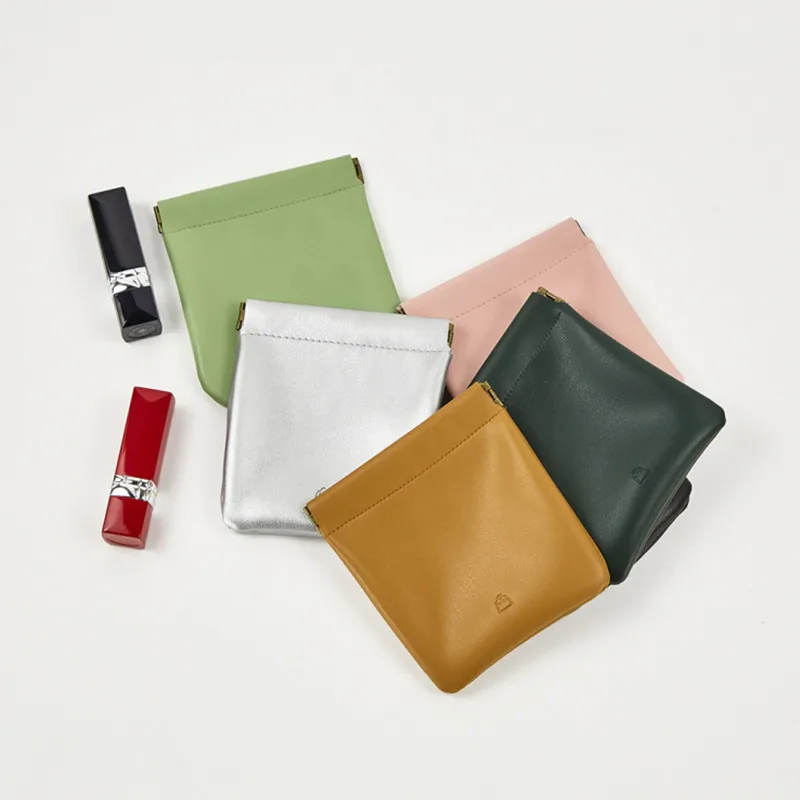 

PU Leather Coin Purse Wallet for Women Change Bag Solid Color Key Case Business Short Purse Card Holder Case