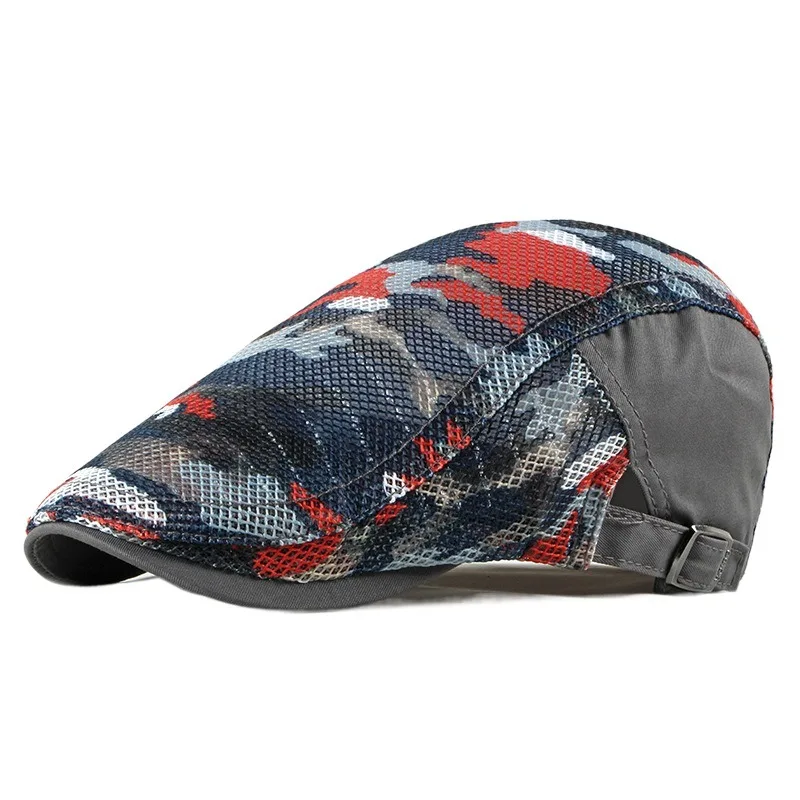

Summer camouflage peaked cap Women's sun protection sun hat Korean style mesh breathable beret men's advance hats fashion