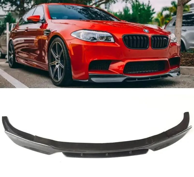 

For BMW F10 M5 2012 2103 2014 2015 2016 Front Bumper Lip Cover Real Carbon Fiber GT4/GTS STYLE