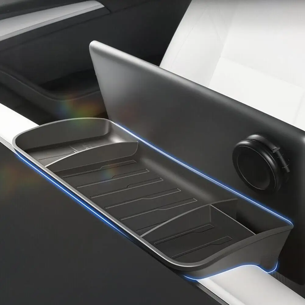 

Задняя коробка для хранения Tesla Model 3 Y, органайзер из ТПЭ, нескользящая коробка для хранения приборной панели и т. д., поднос для солнцезащитных очков