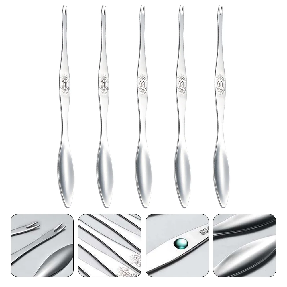 

5Pcs Cocktail Forks Crawfish Fork Picks Lobster Pick Lobster Fork Picks Tasting Forks Fruits Fork Picks