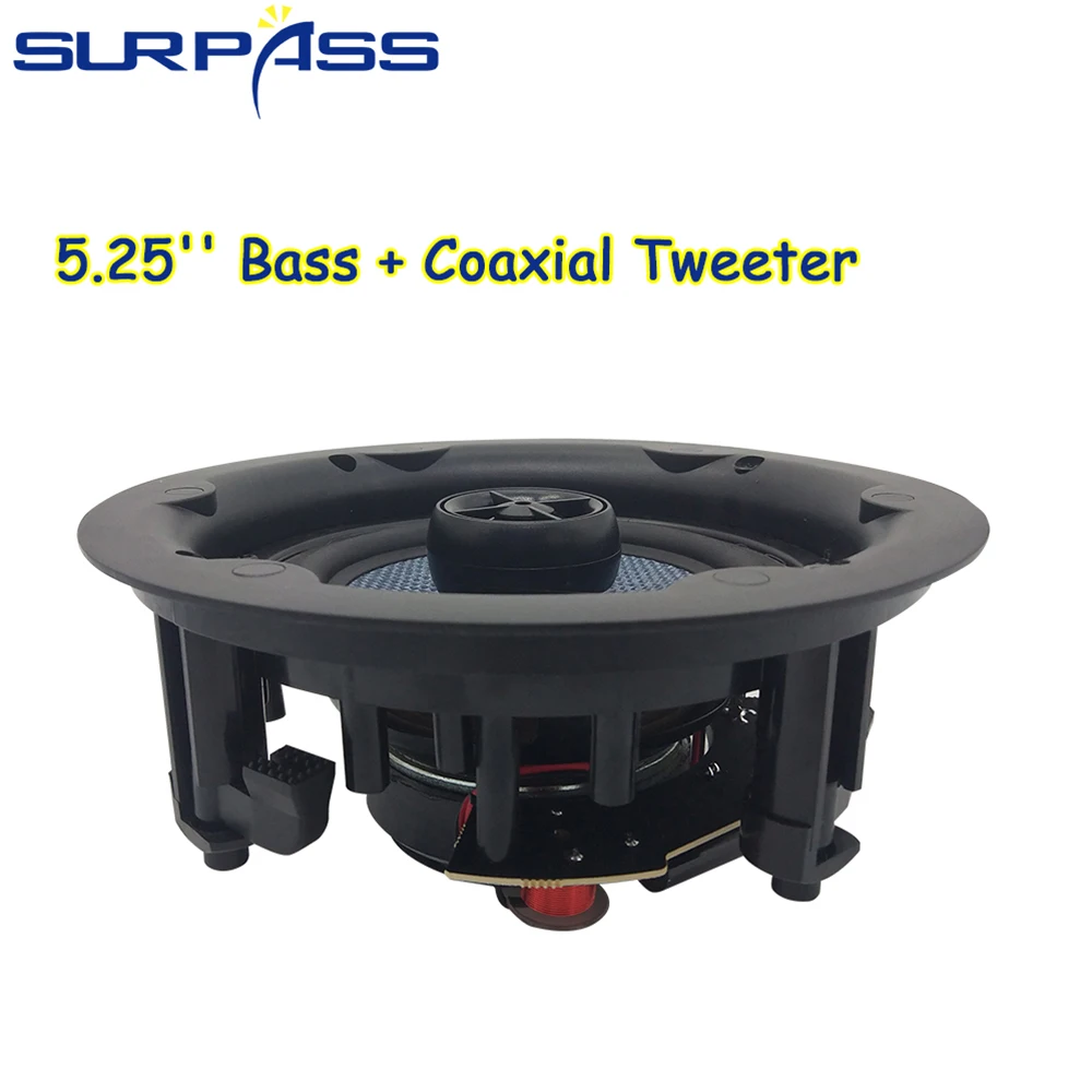 waterproof ceiling speaker shower home audio coxial hifi stereo sound 25w pa system white in wall bt speaker for bathroom free global shipping