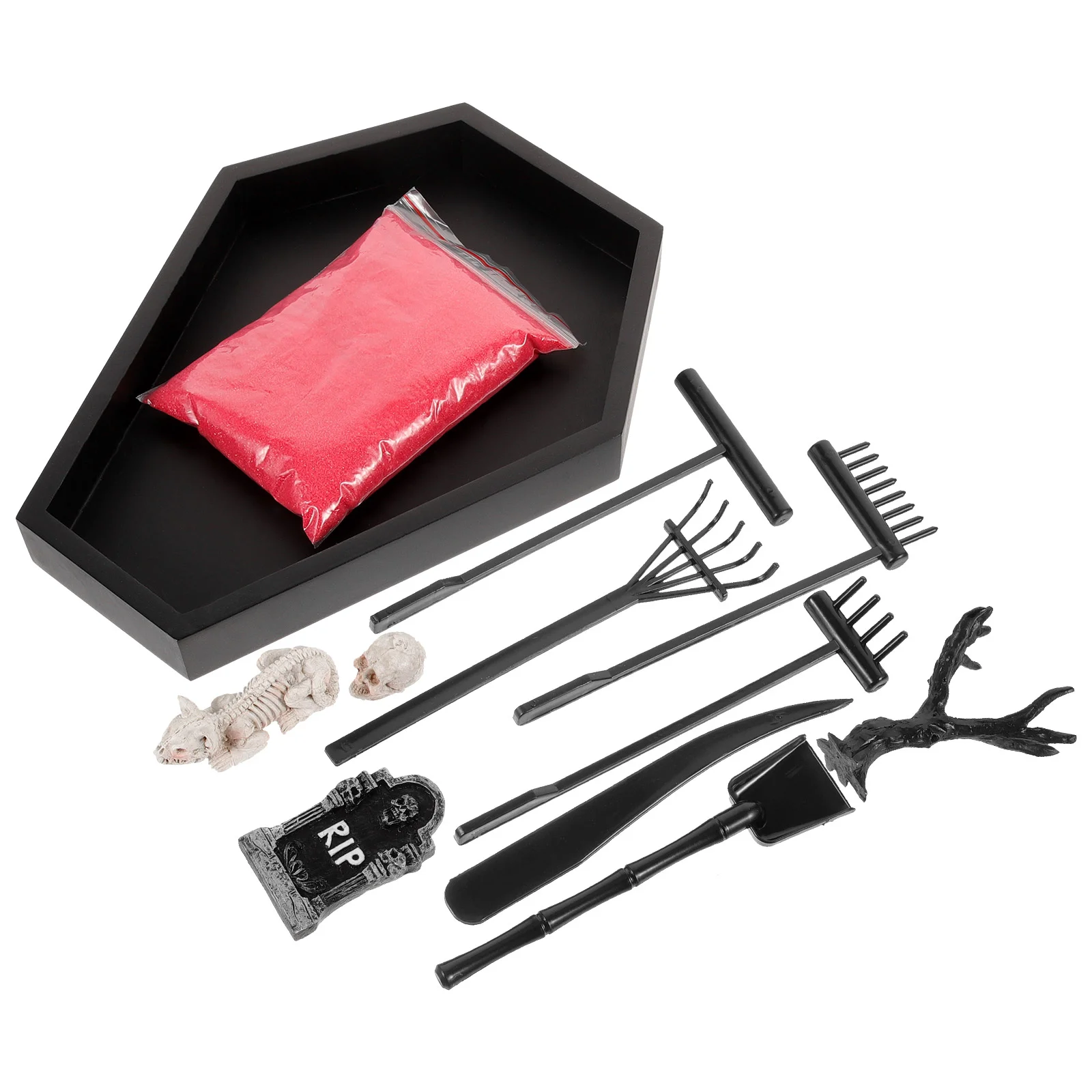 

1 Set Coffin Sand Fake Coffin Sand Decoration Table Coffin Sand Decor Stylish Coffin Sand