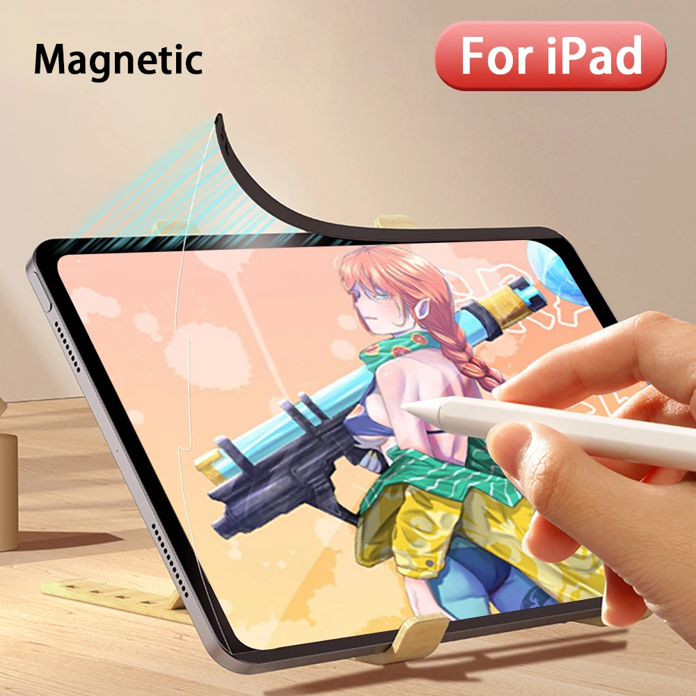 

Магнитная пленка для iPad Pro 12,9 11 2022 Fuanda для iPad Air 5 4 3 9th 10th Mini 6 Generation 10,2 10,9 дюймов матовая