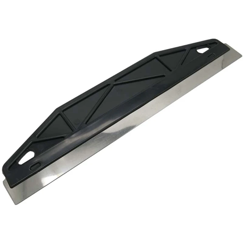 

N58C Wallpaper Scraper Tools Sturdy DIY Plastic Handle Squeegee Work for Smooth Stainless Steel Blade Length 29cm/11.42''