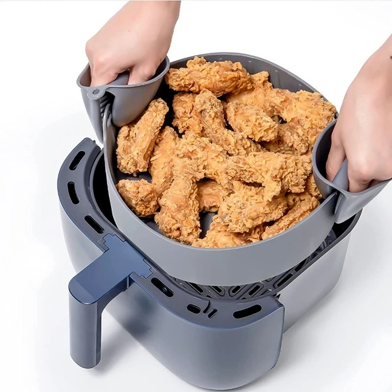 

AirFryer Silicone Pot Multifunctional Air Fryers Oven Accessories Bread Fried Chicken Pizza Basket Baking Tray Baking Dishes