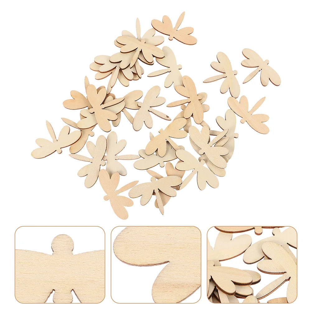 

Wooden Slices Unfinished Diy Wood Dragonfly Pieces Cutouts Blank Chip Crafts Graffiti Cutout Chips Ornaments Craft Pendant