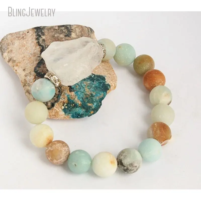 10 шт. в стиле бохо камень-сырец прозрачный кристалл чакра для йоги матовый