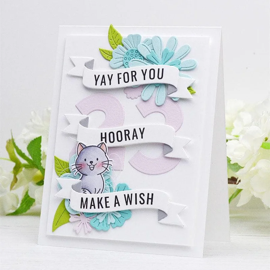 Металлические штампы с базовыми цветами и для скрапбукинга