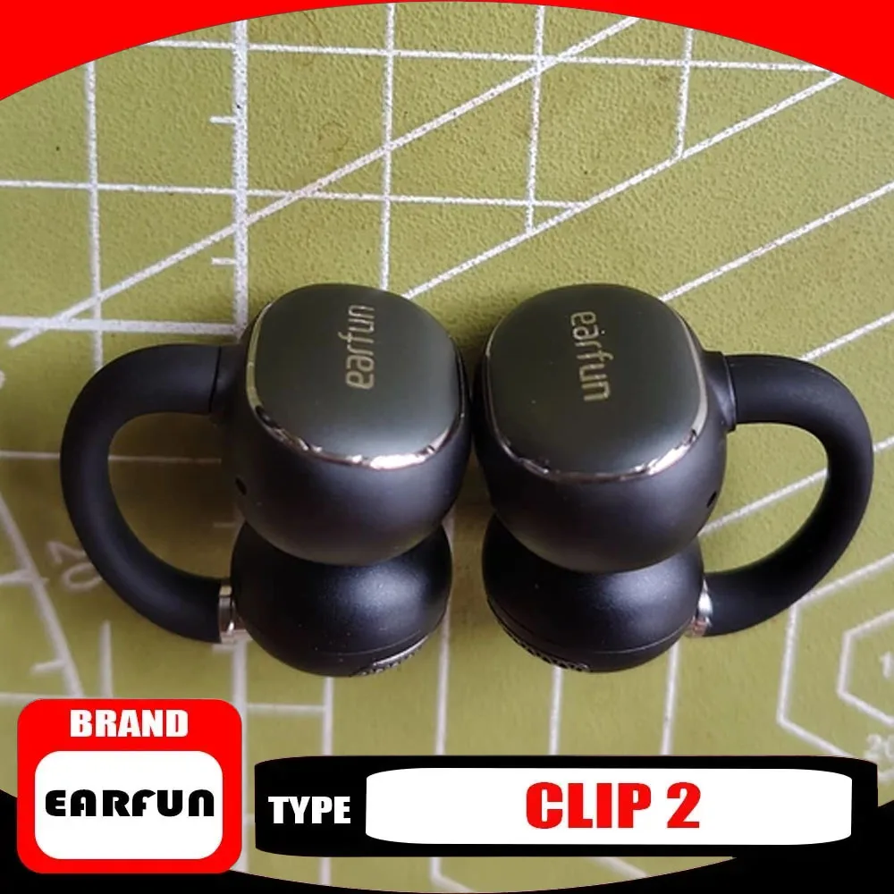 Фото Беспроводные наушники EarFun Clip 2 с Bluetooth, креплением на ухо, защитой IP55, долгим временем работы от батареи, для активного движения, удобные, отличный подарок №1