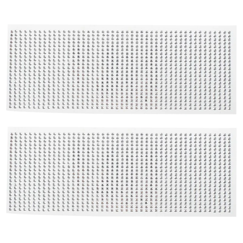 

2 Sheet 4Mm Self Adhesive Beads Crystals Rhinestones Strip DIY Car Nail Art Decal Silver