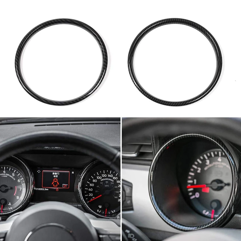 

Car Styling Dashboard Decoration Cover Ring Trim Instrument Panel For Ford Mustang 2015+ Interior Accessories