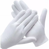 2pcs white cotton work gloves for dry hands handling film spa gloves coin jewelry silver ceremonial inspection gloves tslm1