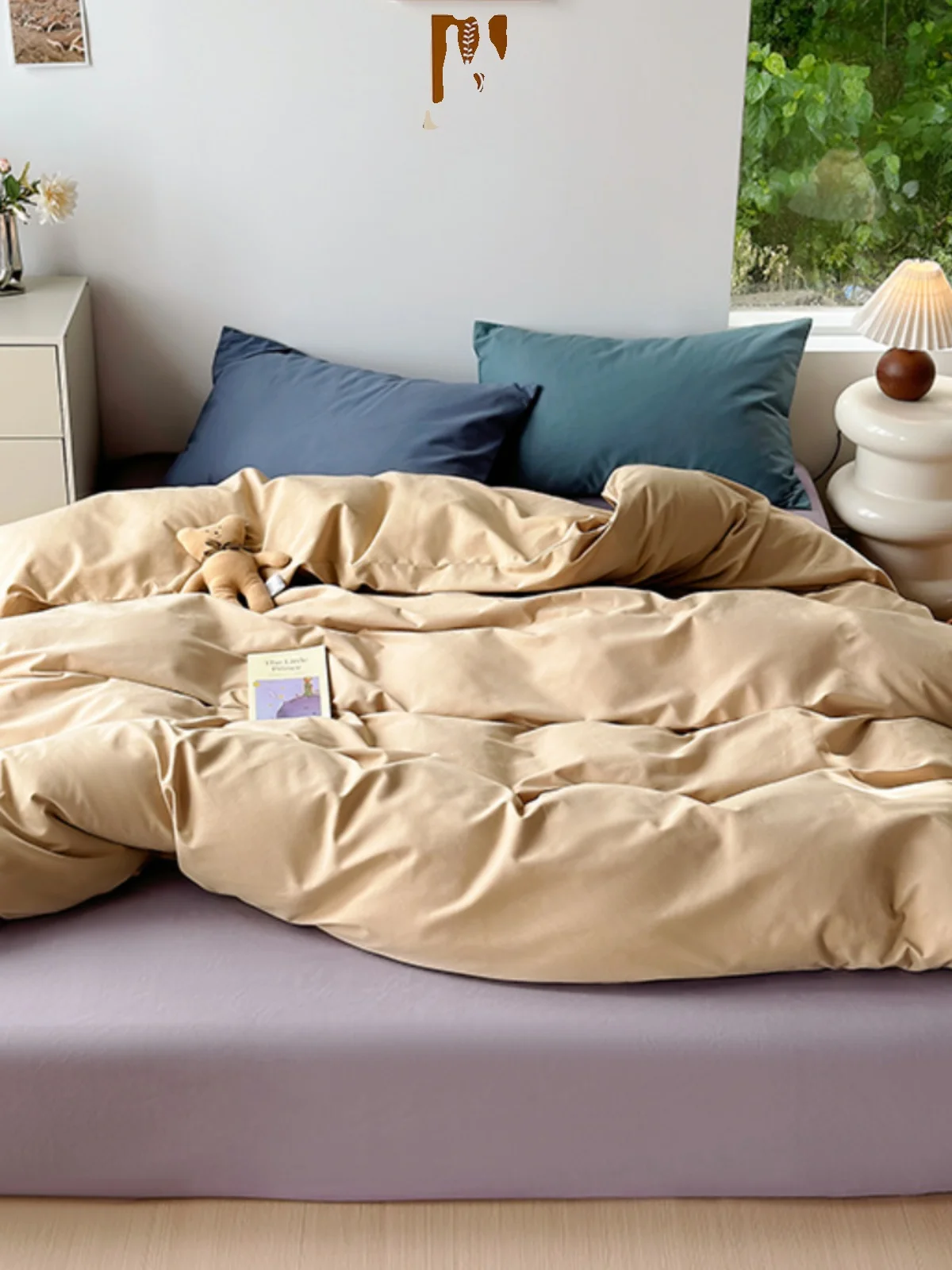 Хлопок M Camel Quilt Cover Цельный хлопок 00 Матовый утолщенный класс Light Kaki