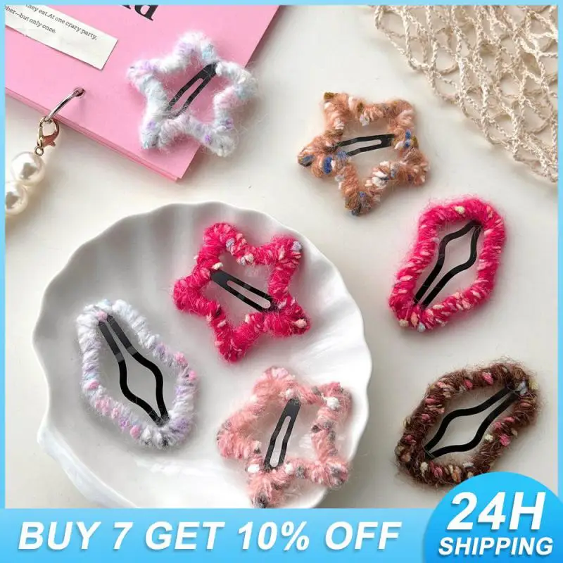 

Fashionable Bangs Clip Cute And Fashionable Beautiful Headgear Knitted Hairpin Very Suitable For Students Elegant Decoration