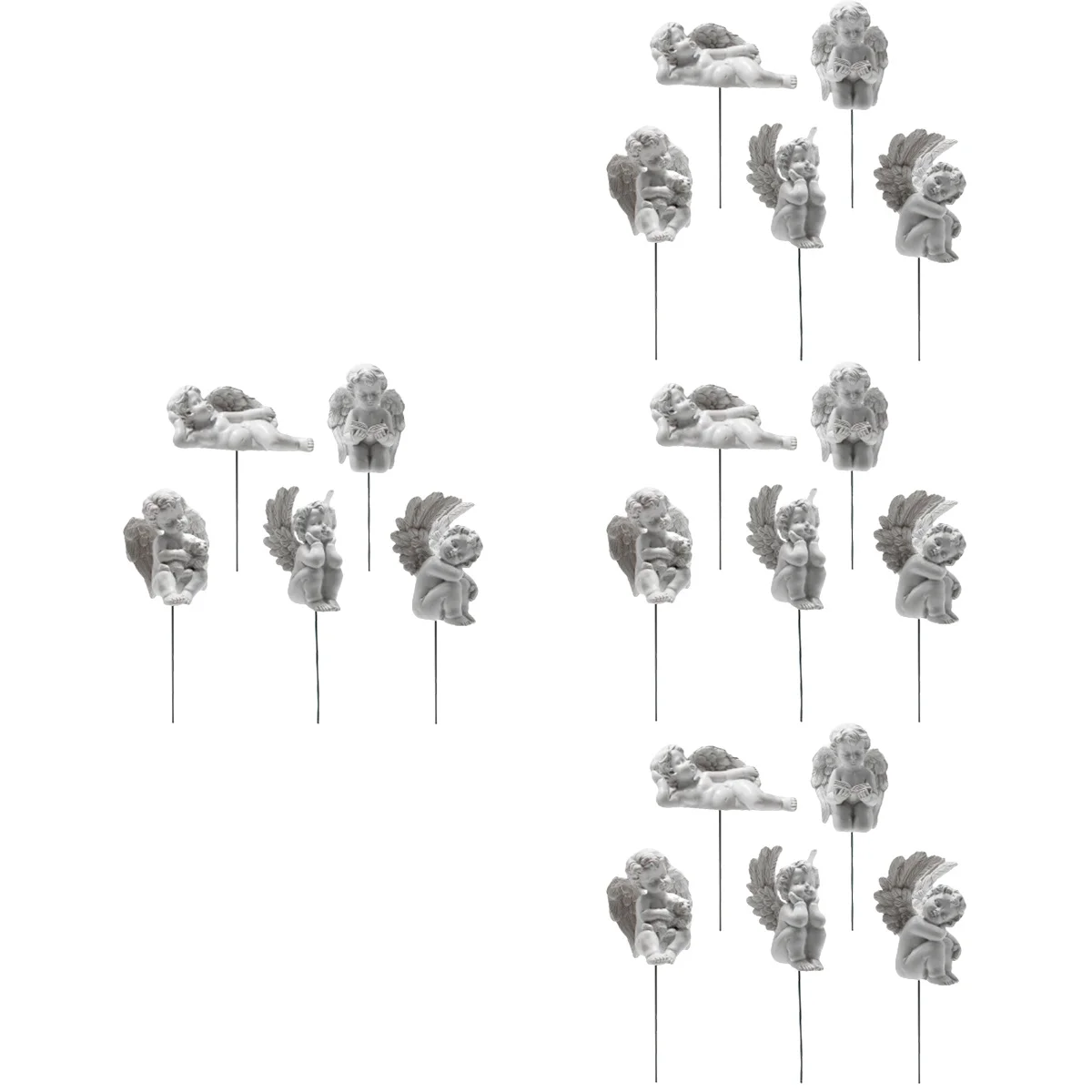 

20 pcs Creative Lovely Multi-use Practical Resin Angels Garden Decor for Home Garden Flowerpot