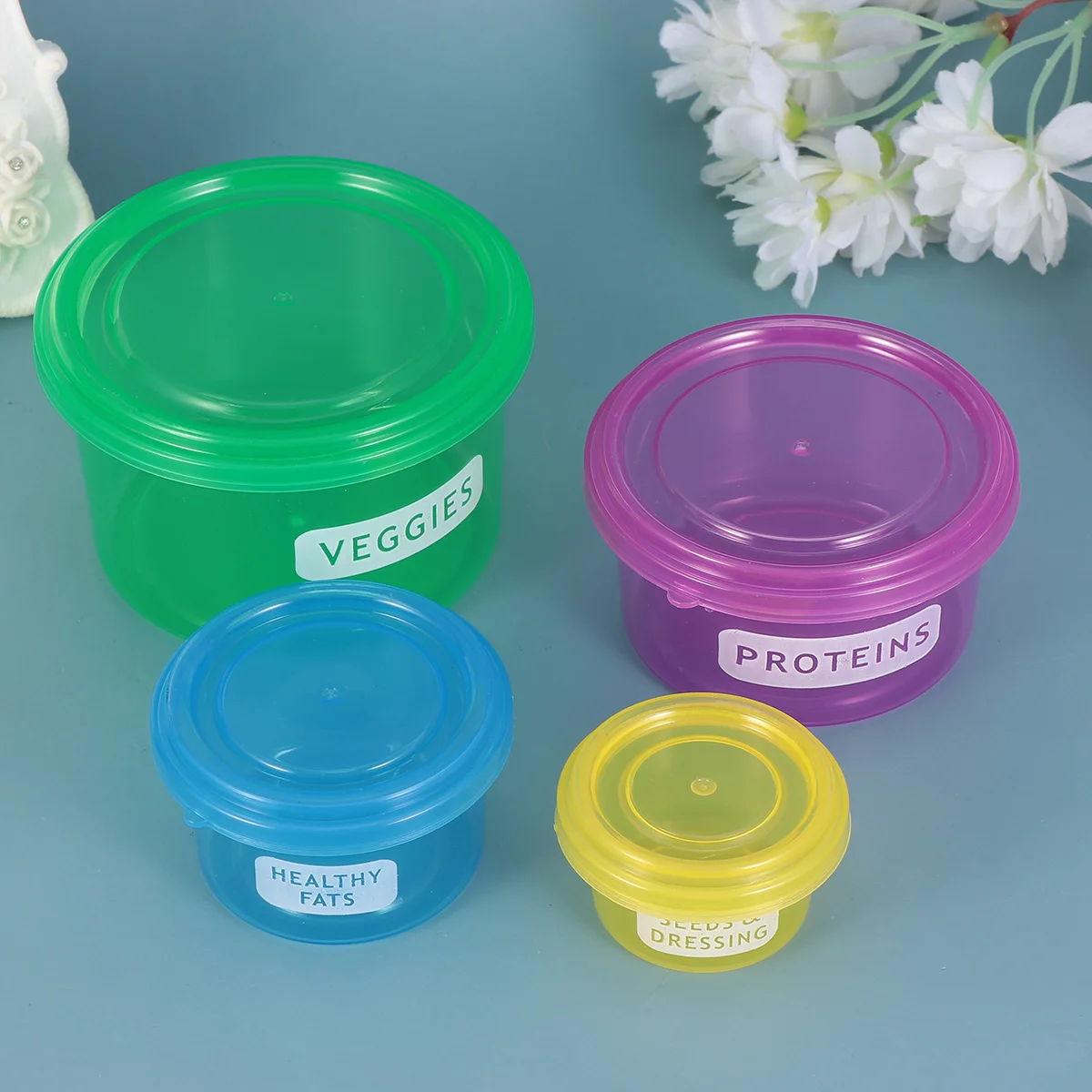 

Food Box Fresh Diet Round Meal Portion Keeping Container Control Bowl Storage Containers Bin Keep Carrier Case Holder