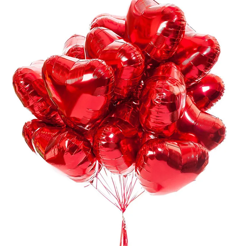 

6pcs 18 Inch to 40 Inch Rose Gold Red Foil Heart Balloons Marriage Helium Inflatable Balloon Wedding Birthday Party Decor