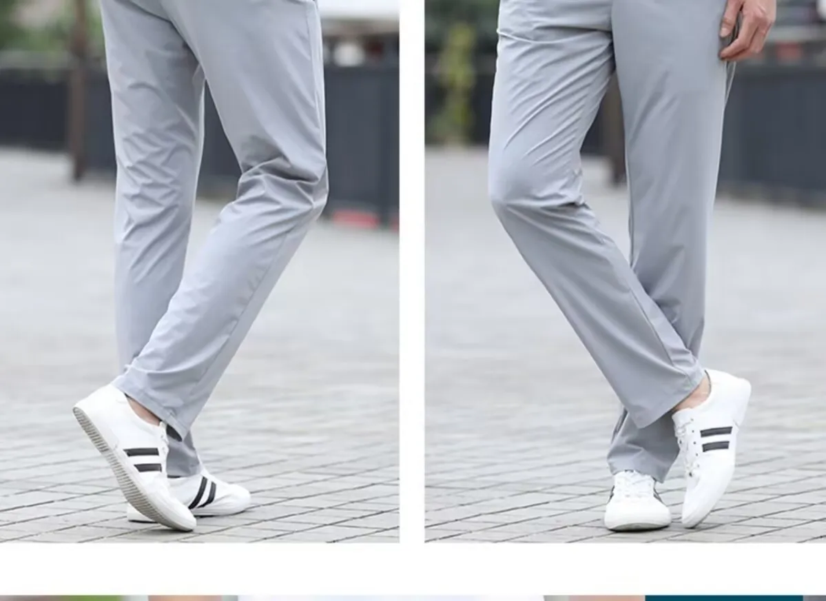 2023 Summer Golf Men's Outdoor Sports Pants Thin Thin High-grade Milk Silk Casual Pants