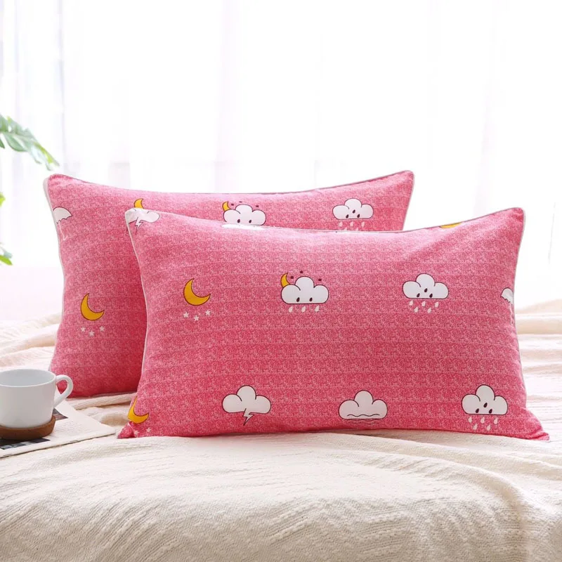 

1pc Cute Cartoon Print Children's Pillowcase Zippered Removable Washable Pillow Cover Home Dormitory Four Seasons Pillow Case