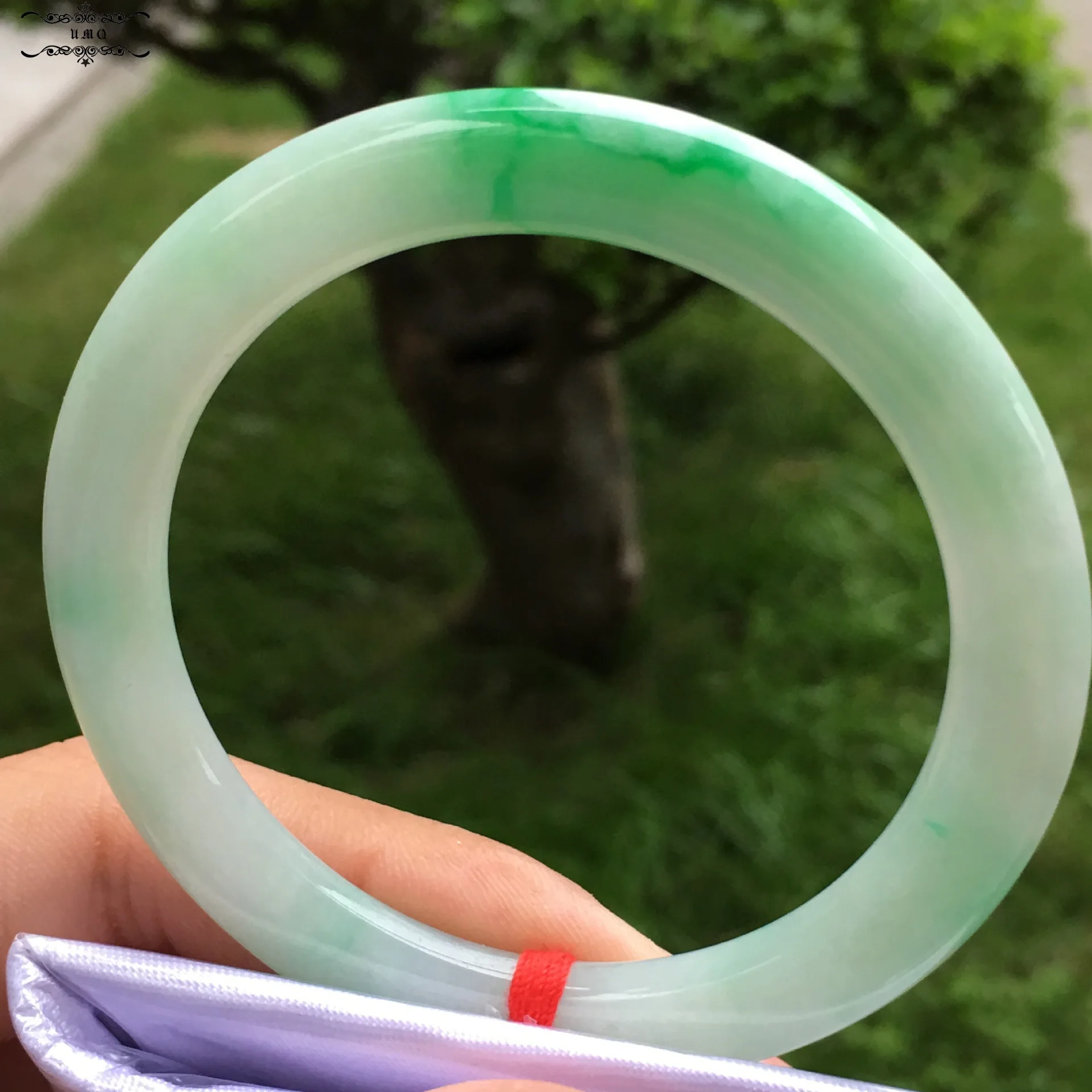 

[new Goods in March]yang Green Round Bar Bracelet Size 54.5-5.1-8.3 Natural a Goods 31237