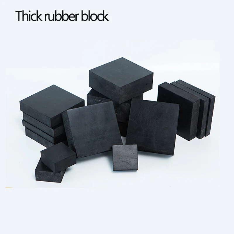 Черный промышленный резиновый блок эластичная противоскользящая демпфирующая