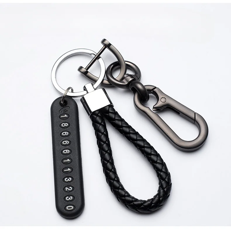 

Автомобильный брелок Never Lose Your Keys Again - кольцо против потери с полоской номера телефона, автомобильный брелок, аксессуары, брелок для ключей